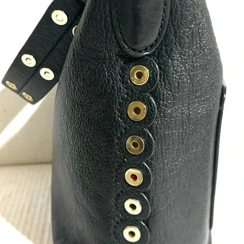 Kate spade black leather shoulder handbag